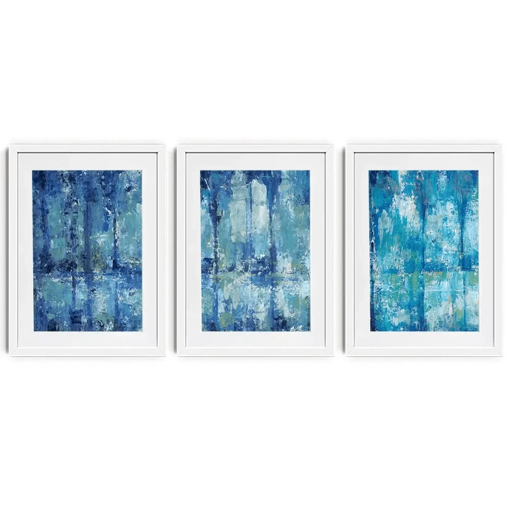 Blue Reflection Framed Art Print Trio Blue Reflection Framed Art Print Trio wall art product Tim O'Toole