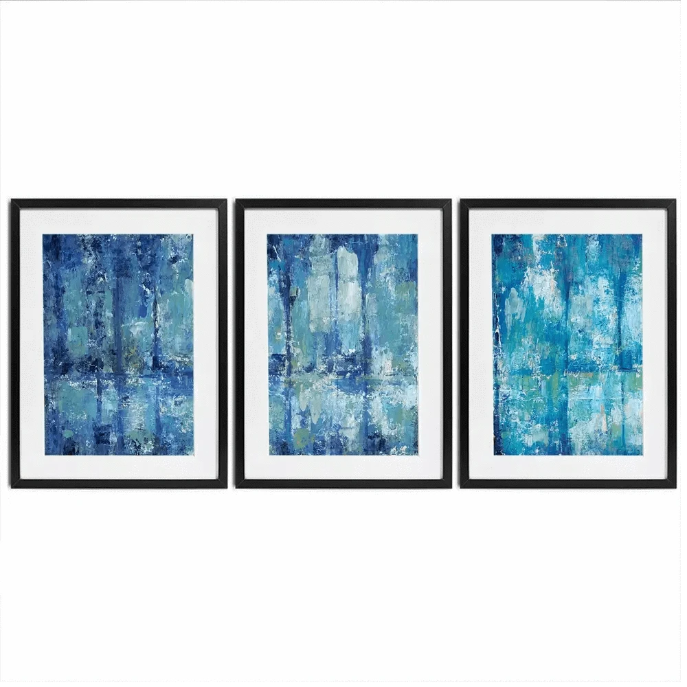 Blue Reflection Framed Art Print Trio Blue Reflection Framed Art Print Trio wall art product Tim O'Toole