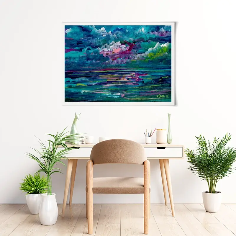 Blue Seas Art Print Blue Seas Art Print wall art product Estelle Grengs - Independent