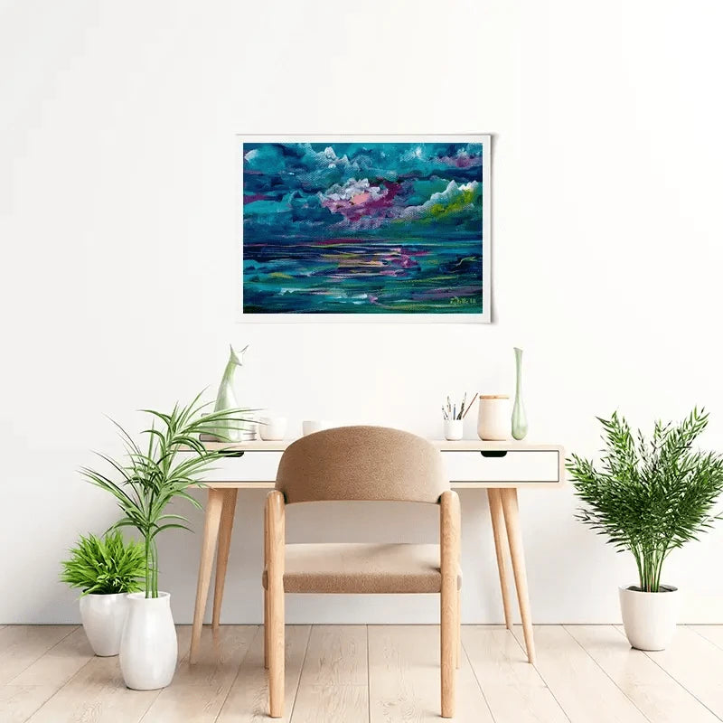Blue Seas Art Print Blue Seas Art Print wall art product Estelle Grengs - Independent