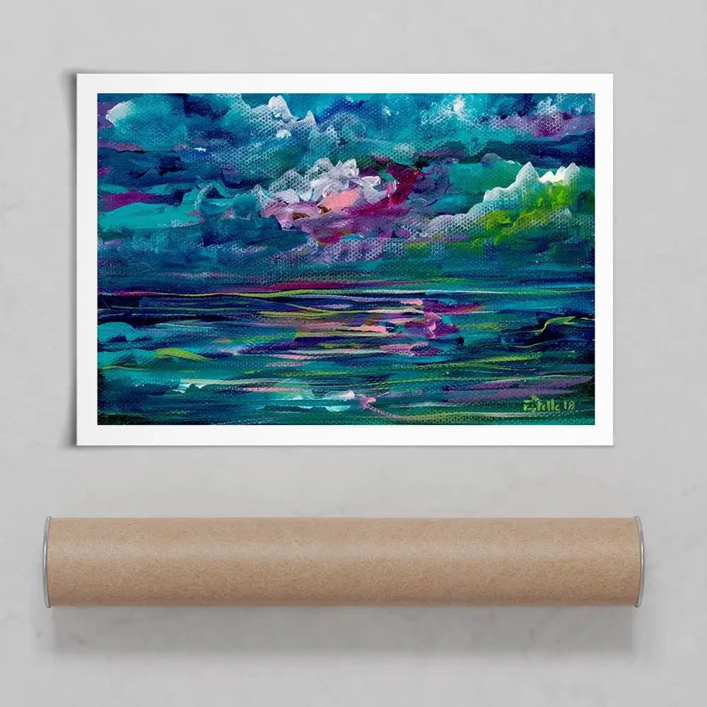 Blue Seas Art Print Blue Seas Art Print wall art product Estelle Grengs - Independent