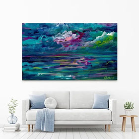 Blue Seas Canvas Print Blue Seas Canvas Print wall art product Estelle Grengs - Independent