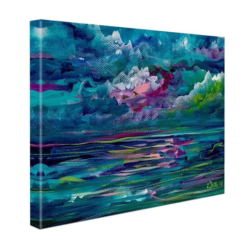Blue Seas Canvas Print Blue Seas Canvas Print wall art product Estelle Grengs - Independent