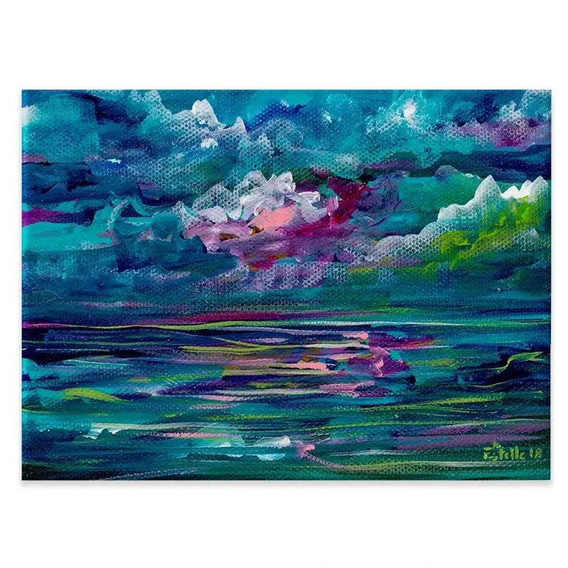 Blue Seas Canvas Print Blue Seas Canvas Print wall art product Estelle Grengs - Independent