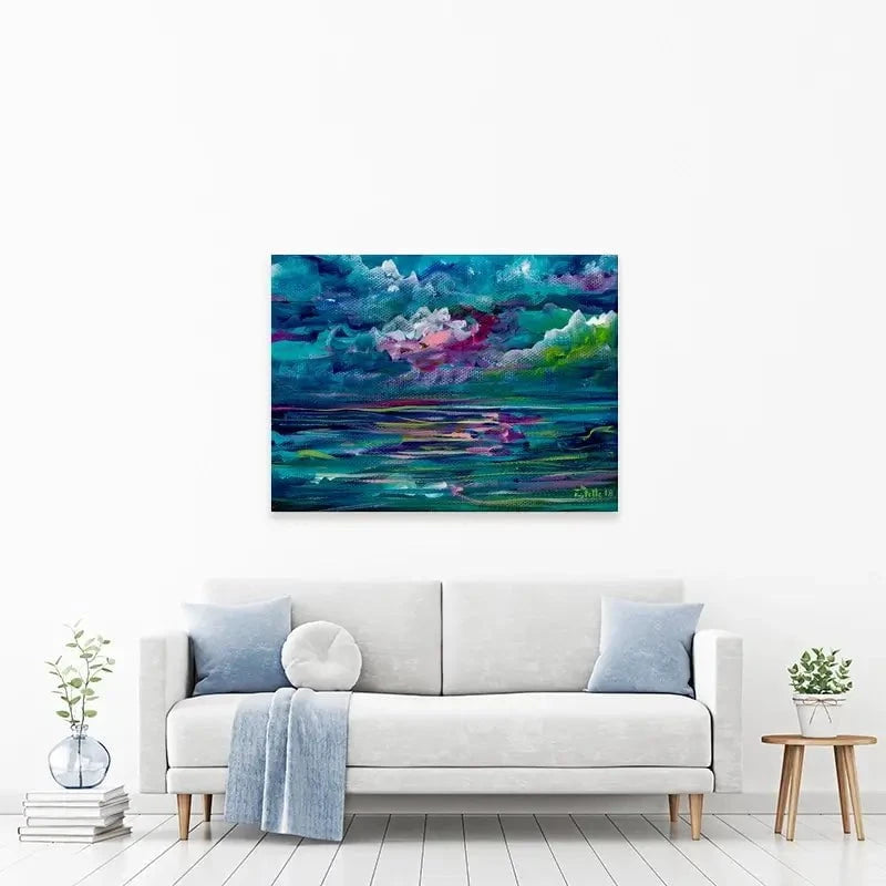 Blue Seas Canvas Print Blue Seas Canvas Print wall art product Estelle Grengs - Independent