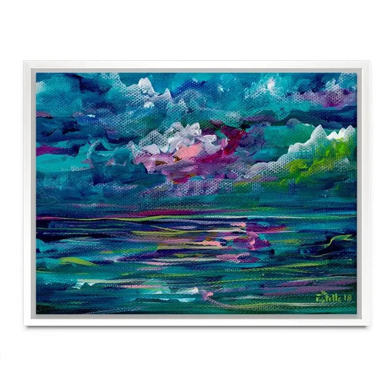 Blue Seas Canvas Print Blue Seas Canvas Print wall art product Estelle Grengs - Independent