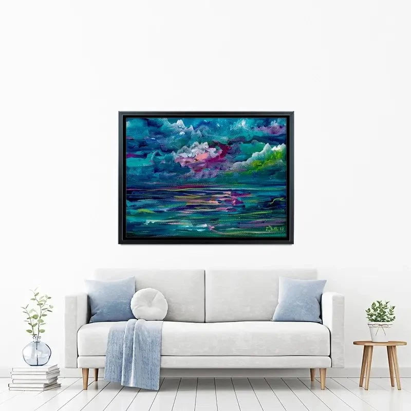 Blue Seas Canvas Print Blue Seas Canvas Print wall art product Estelle Grengs - Independent