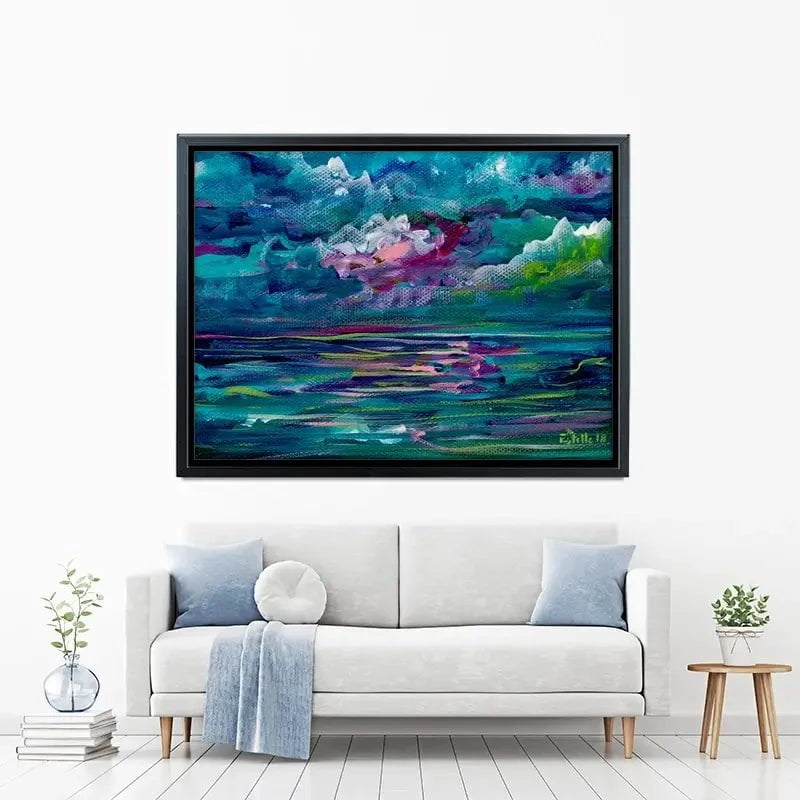 Blue Seas Canvas Print Blue Seas Canvas Print wall art product Estelle Grengs - Independent