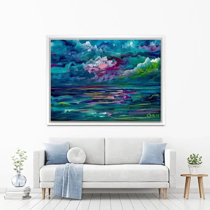 Blue Seas Canvas Print Blue Seas Canvas Print wall art product Estelle Grengs - Independent