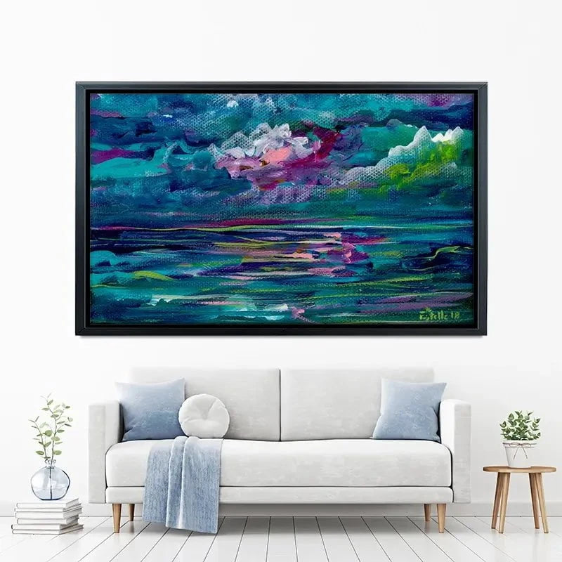 Blue Seas Canvas Print Blue Seas Canvas Print wall art product Estelle Grengs - Independent