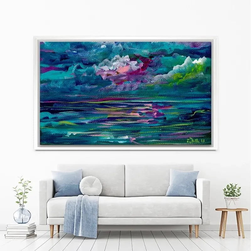 Blue Seas Canvas Print Blue Seas Canvas Print wall art product Estelle Grengs - Independent