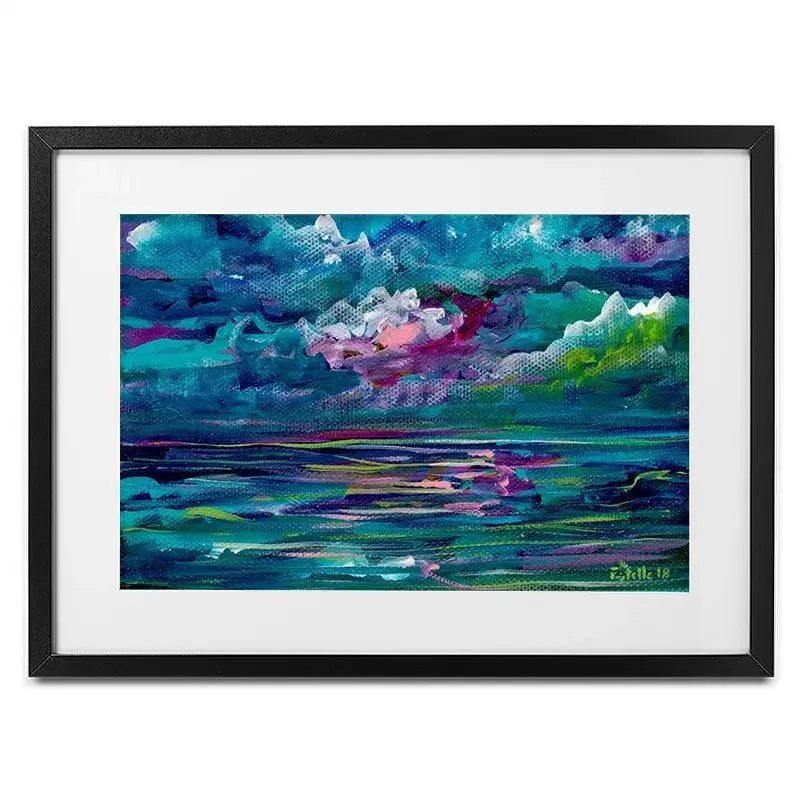 Blue Seas Framed Art Print Blue Seas Framed Art Print wall art product Estelle Grengs - Independent