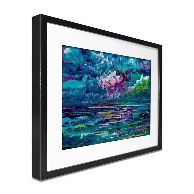 Blue Seas Framed Art Print Blue Seas Framed Art Print wall art product Estelle Grengs - Independent