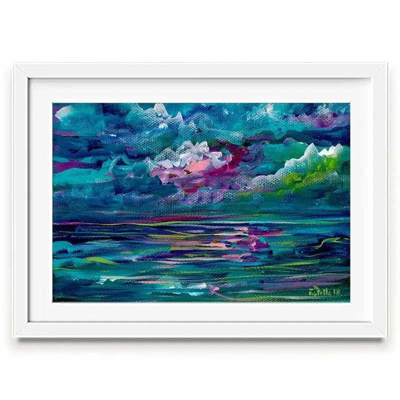 Blue Seas Framed Art Print Blue Seas Framed Art Print wall art product Estelle Grengs - Independent