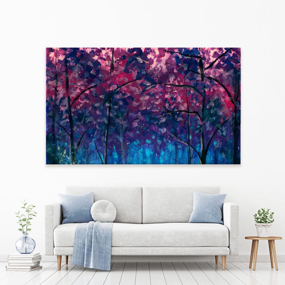 Blue Violet Trees Canvas Print wall art product Valery Rybakow / Shutterstock
