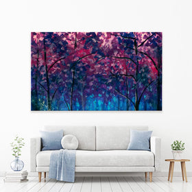 Blue Violet Trees Canvas Print wall art product Valery Rybakow / Shutterstock