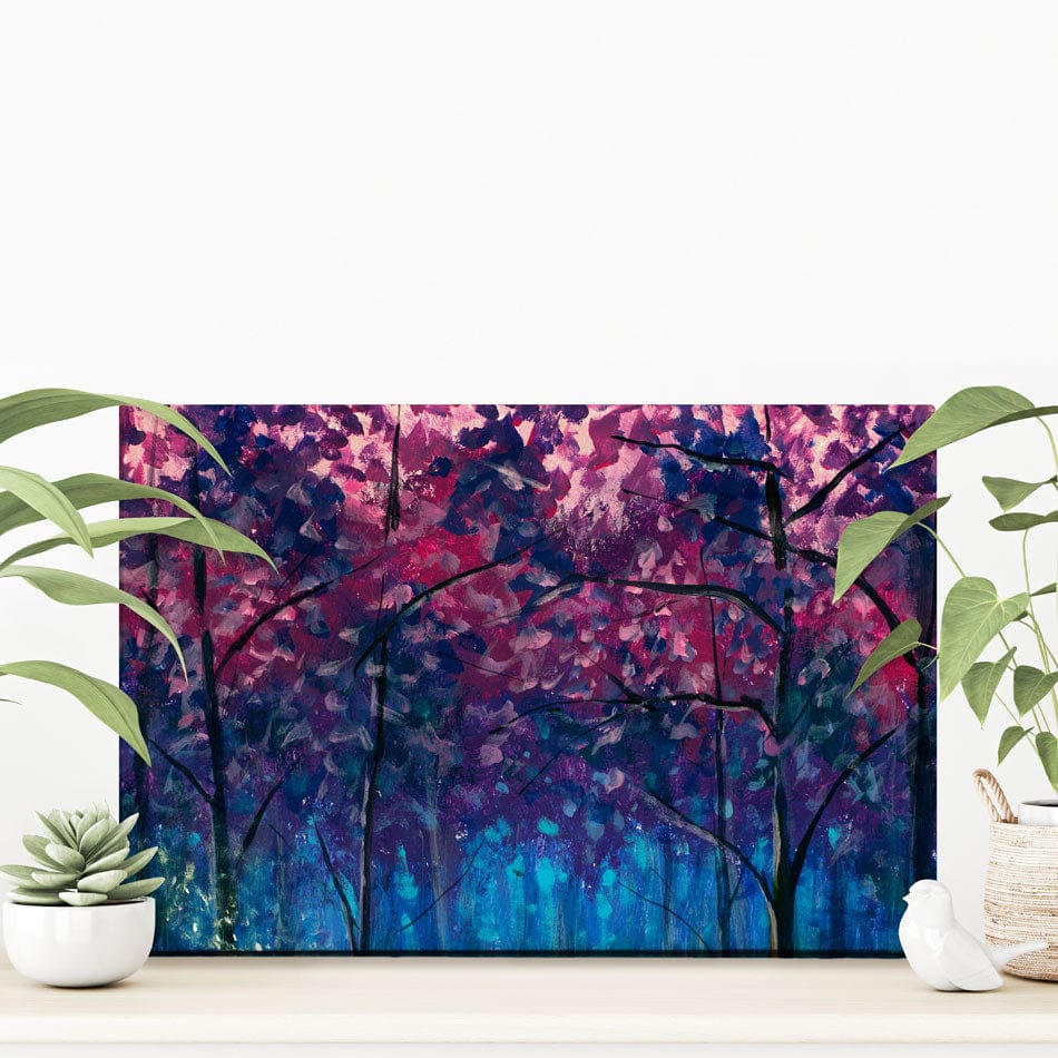 Blue Violet Trees Canvas Print wall art product Valery Rybakow / Shutterstock