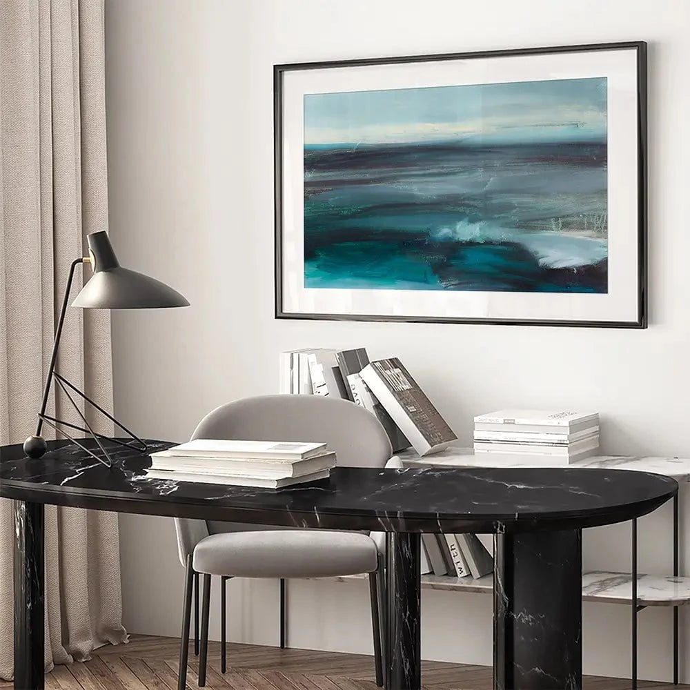 Blue Wash Framed Art Print Blue Wash Framed Art Print wall art product arteria.lab / Shutterstock