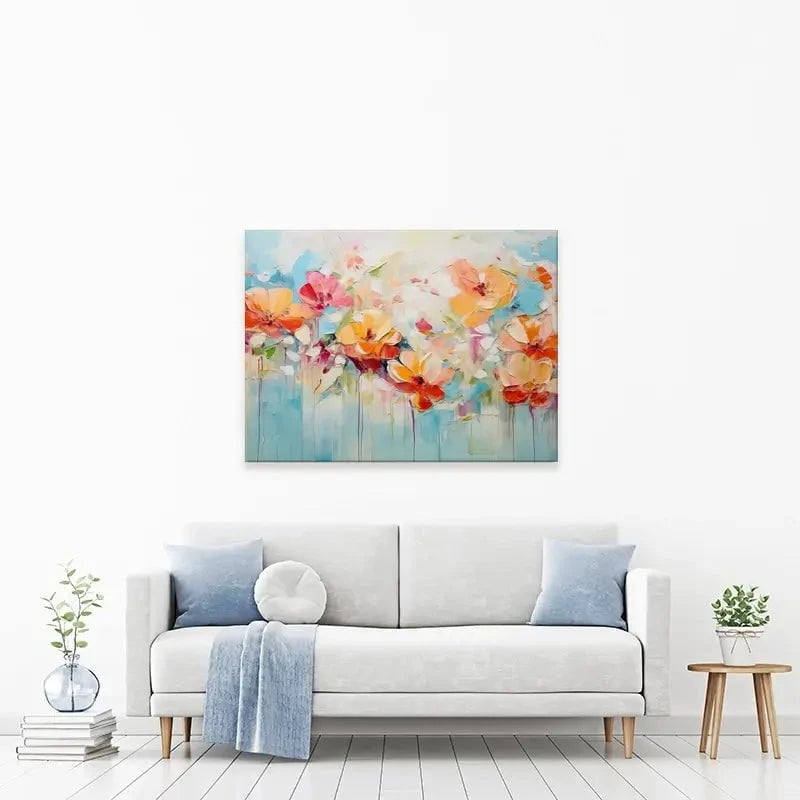 Blue Watercolour Florals Canvas Print Blue Watercolour Florals Canvas Print wall art product Gina Kelly - Independent