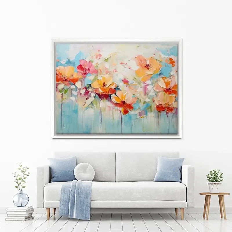 Blue Watercolour Florals Canvas Print Blue Watercolour Florals Canvas Print wall art product Gina Kelly - Independent