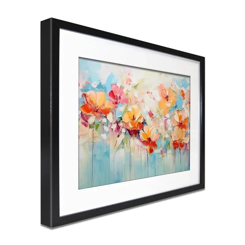 Blue Watercolour Florals Framed Art Print Blue Watercolour Florals Framed Art Print wall art product Gina Kelly - Independent