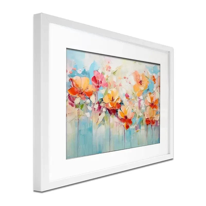 Blue Watercolour Florals Framed Art Print Blue Watercolour Florals Framed Art Print wall art product Gina Kelly - Independent