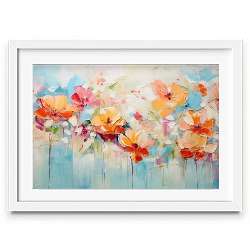Blue Watercolour Florals Framed Art Print Blue Watercolour Florals Framed Art Print wall art product Gina Kelly - Independent