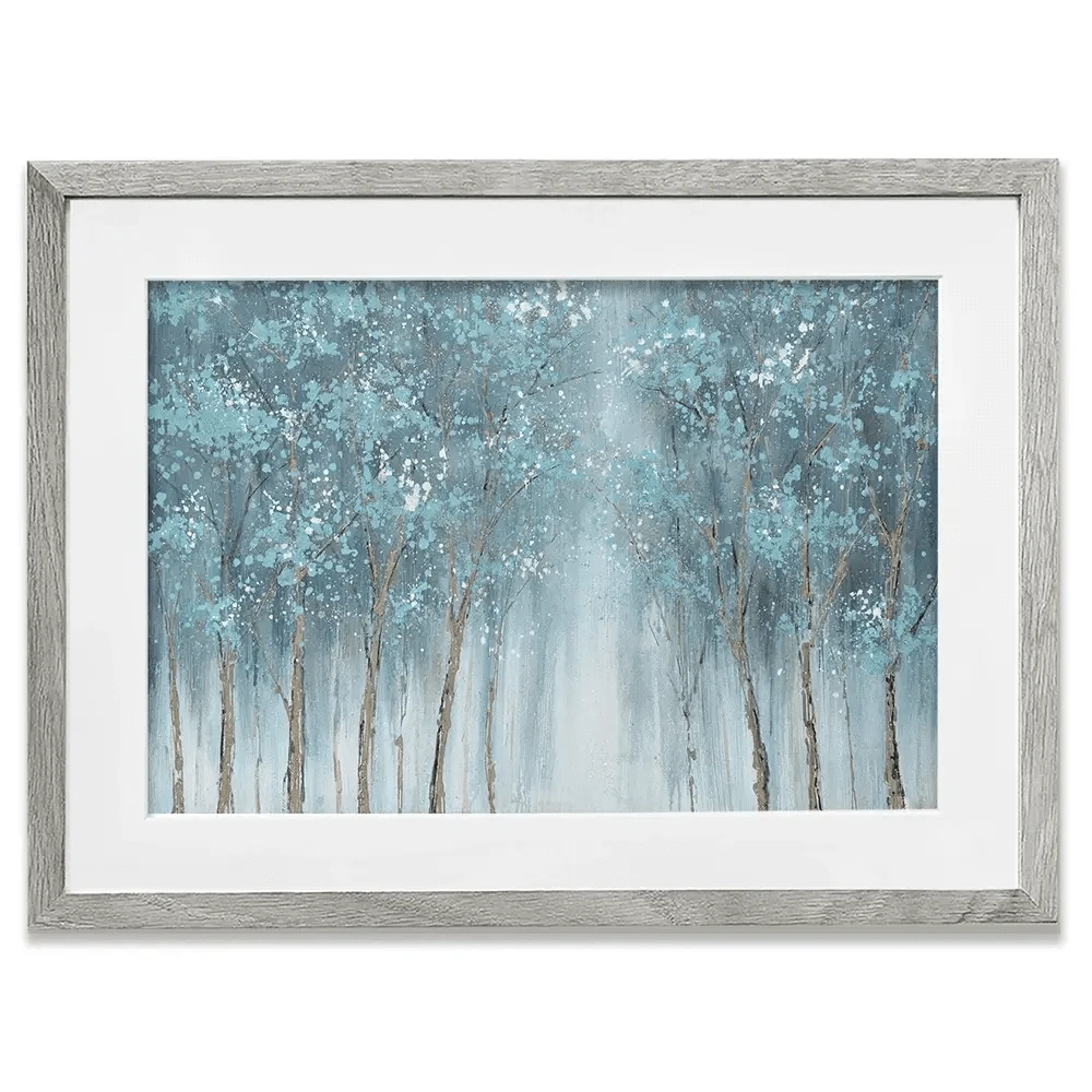 Blue Woods Framed Art Print Blue Woods Framed Art Print wall art product CHENYU ARTS / Shutterstock