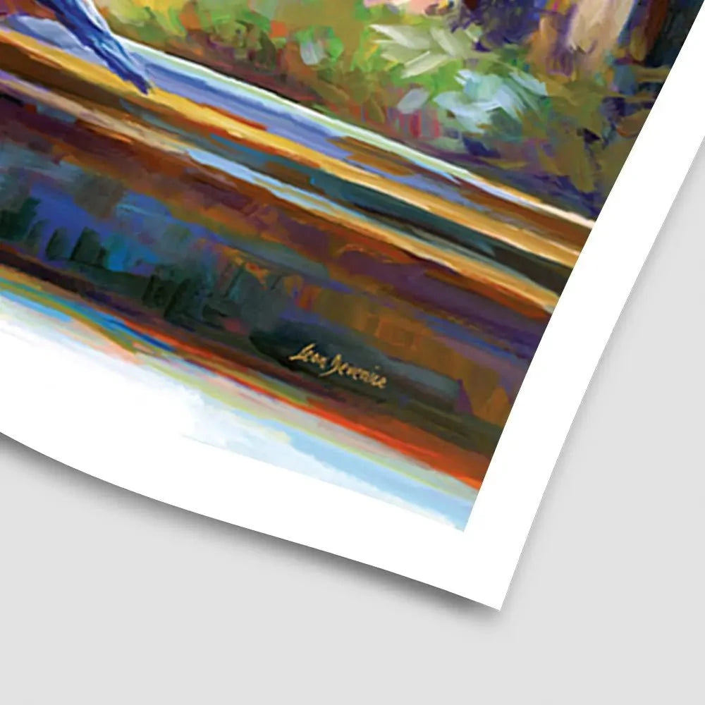 Bluebonnets By The Countryside View Art Print Bluebonnets By The Countryside View Art Print wall art product Leon Devenice