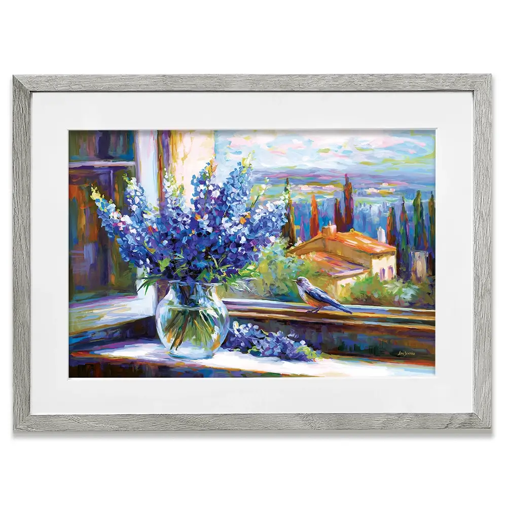 Bluebonnets By The Countryside View Framed Art Print Bluebonnets By The Countryside View Framed Art Print wall art product Leon Devenice