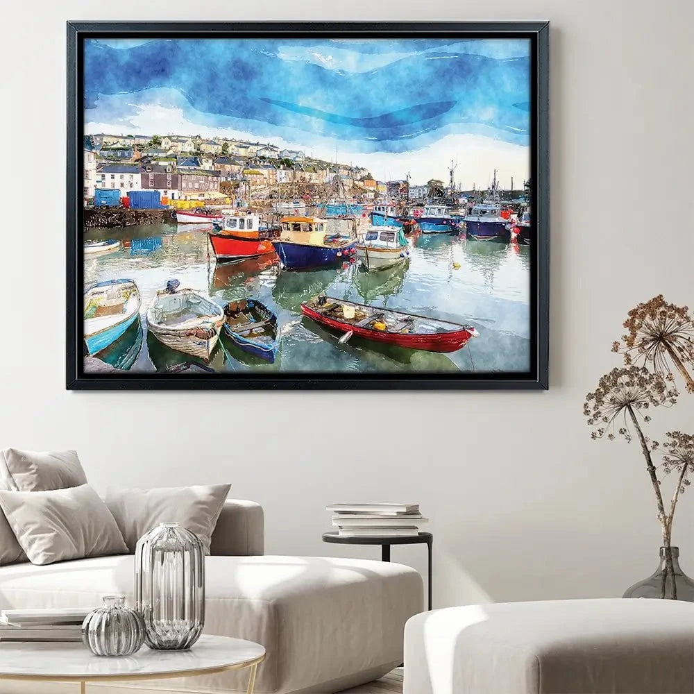 Boat Harbour Canvas Print Boat Harbour Canvas Print wall art product Helen Hotson / Shutterstock