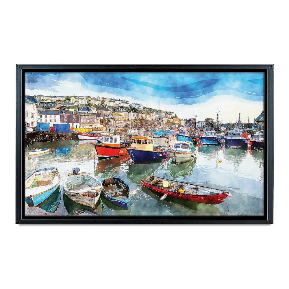 Boat Harbour Canvas Print Boat Harbour Canvas Print wall art product Helen Hotson / Shutterstock