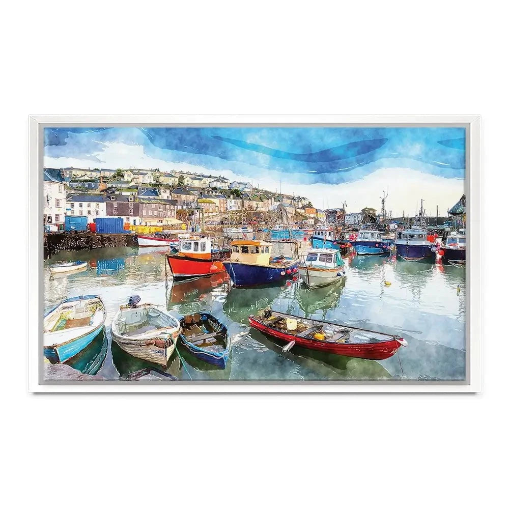 Boat Harbour Canvas Print Boat Harbour Canvas Print wall art product Helen Hotson / Shutterstock