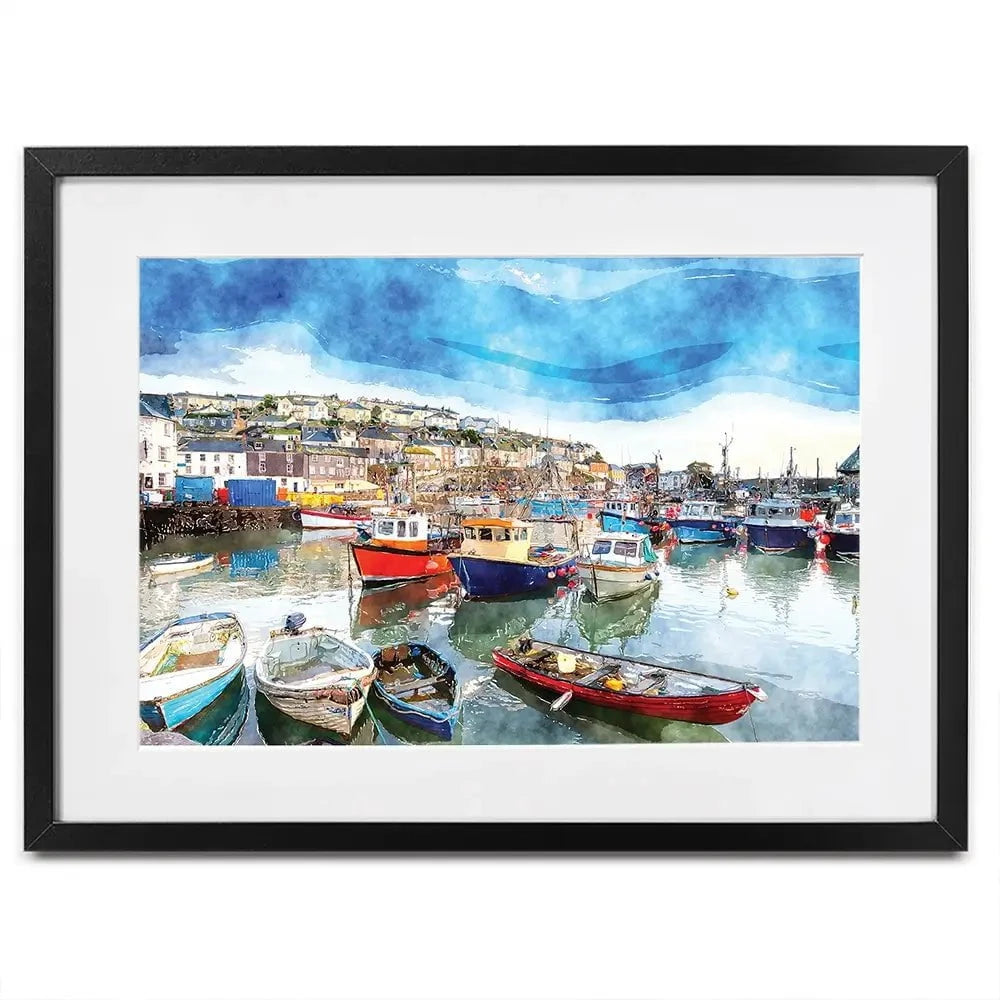 Boat Harbour Framed Art Print Boat Harbour Framed Art Print wall art product Helen Hotson / Shutterstock
