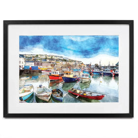 Boat Harbour Framed Art Print Boat Harbour Framed Art Print wall art product Helen Hotson / Shutterstock