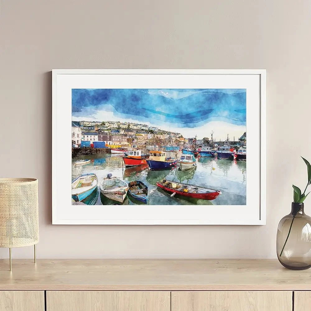 Boat Harbour Framed Art Print Boat Harbour Framed Art Print wall art product Helen Hotson / Shutterstock