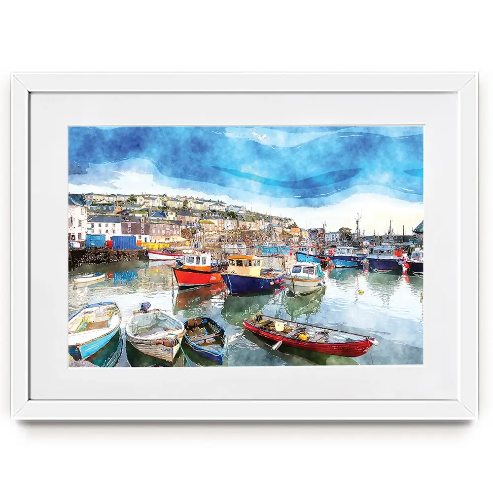 Boat Harbour Framed Art Print Boat Harbour Framed Art Print wall art product Helen Hotson / Shutterstock