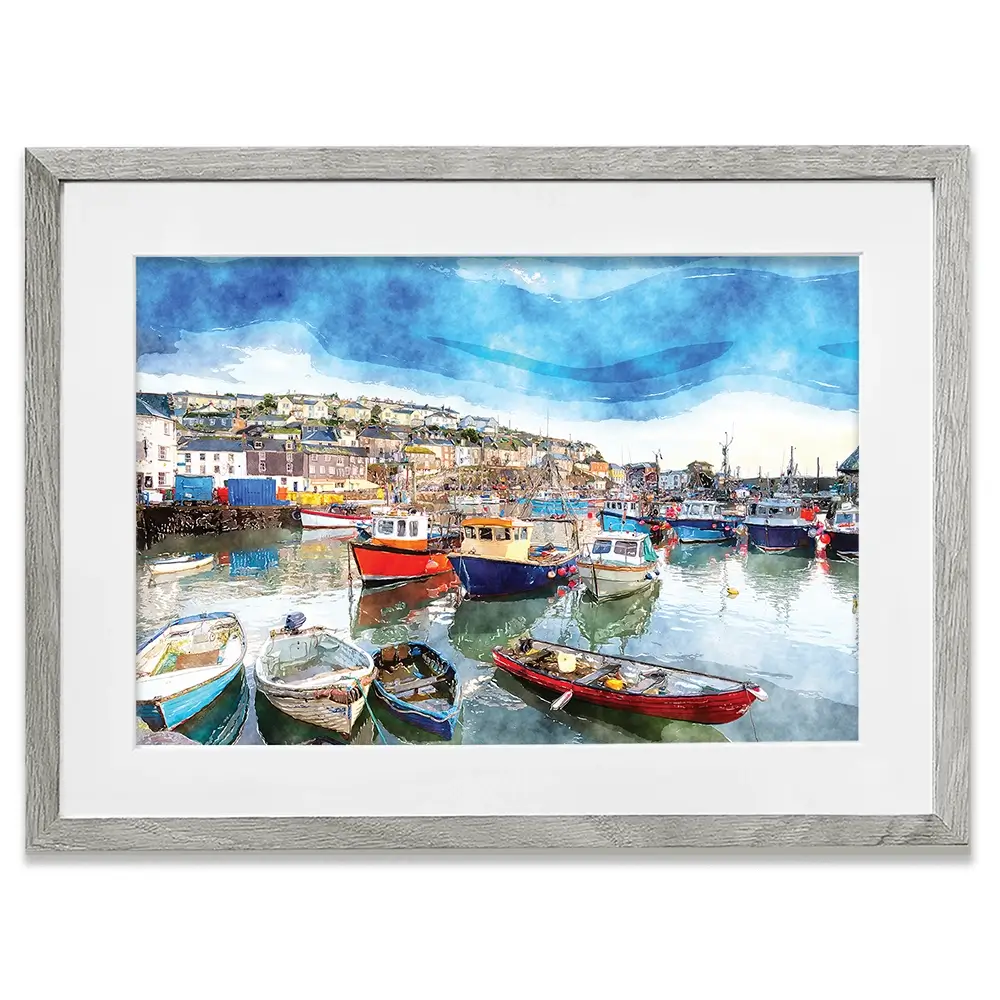 Boat Harbour Framed Art Print Boat Harbour Framed Art Print wall art product Helen Hotson / Shutterstock