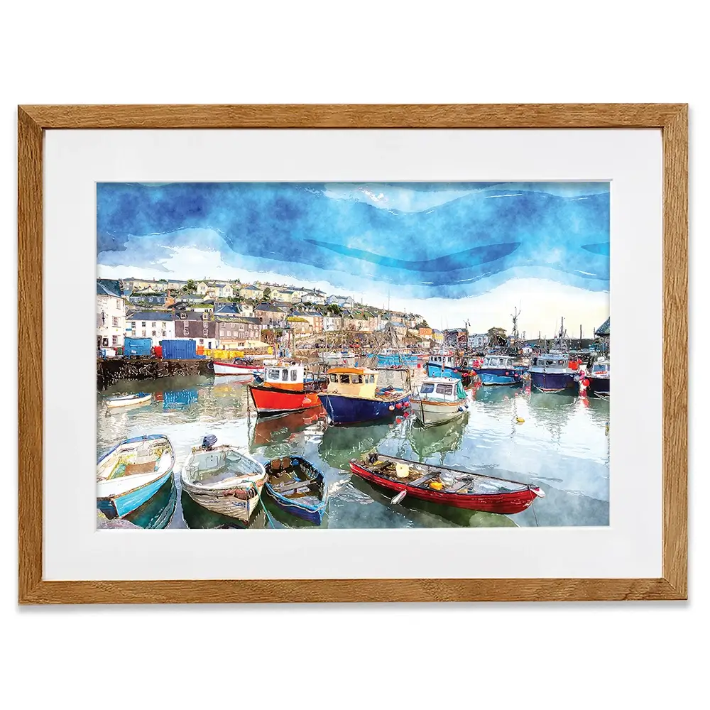 Boat Harbour Framed Art Print Boat Harbour Framed Art Print wall art product Helen Hotson / Shutterstock