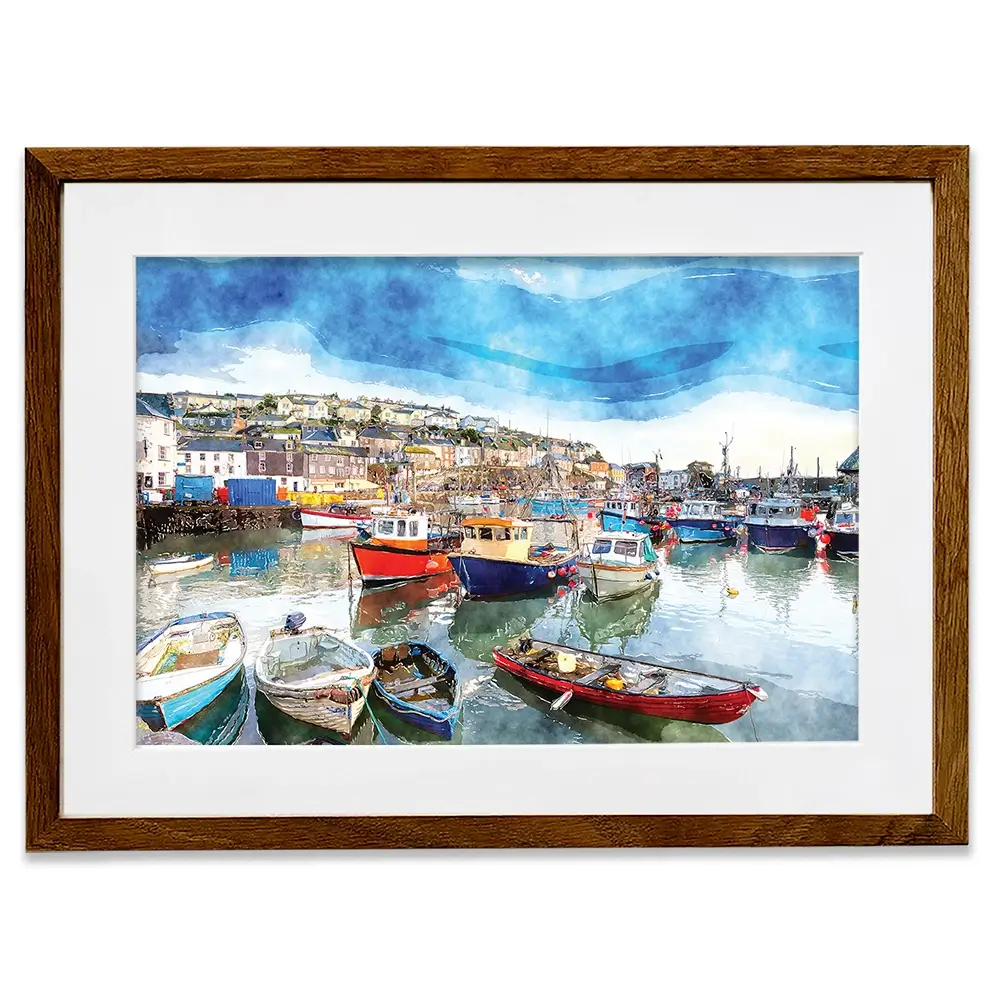 Boat Harbour Framed Art Print Boat Harbour Framed Art Print wall art product Helen Hotson / Shutterstock
