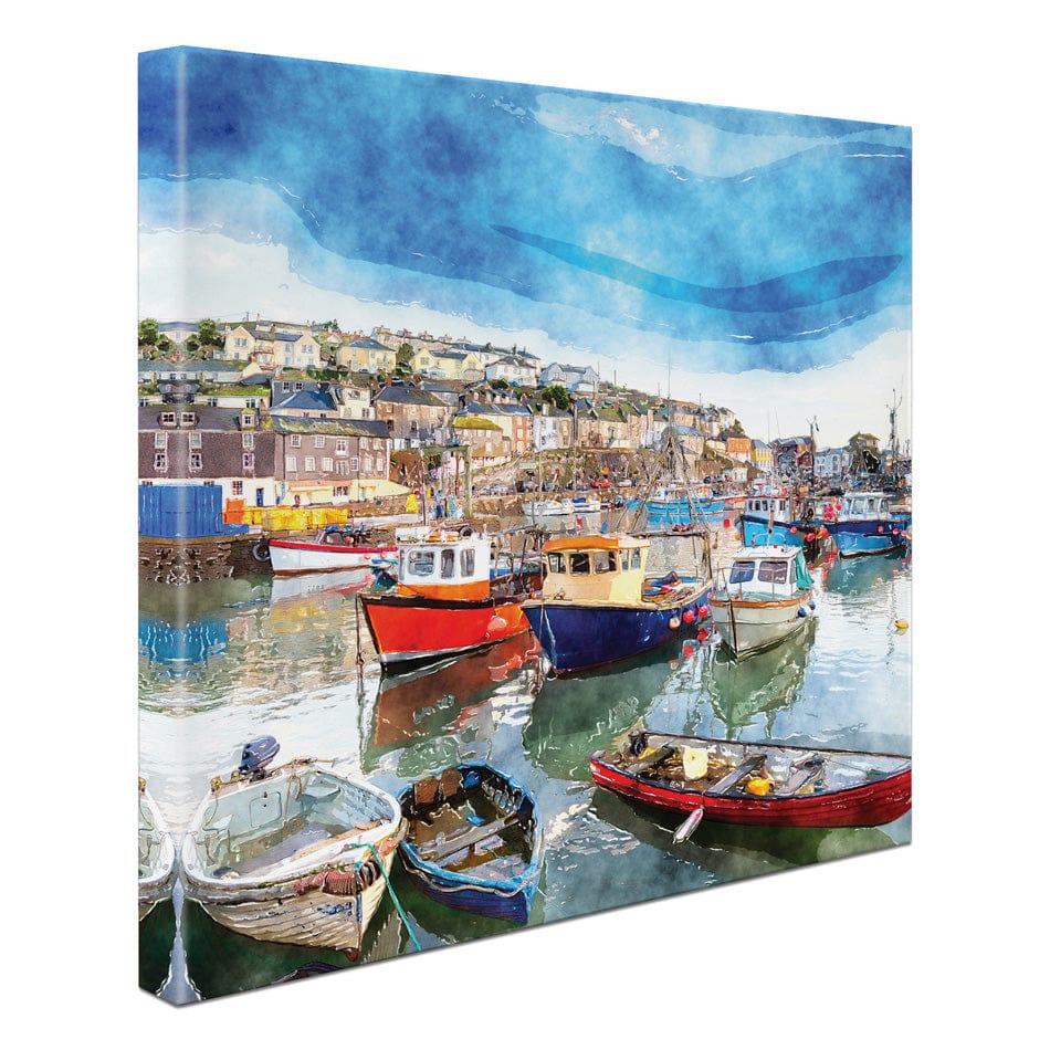 Boat Harbour Square Canvas Print wall art product Helen Hotson / Shutterstock