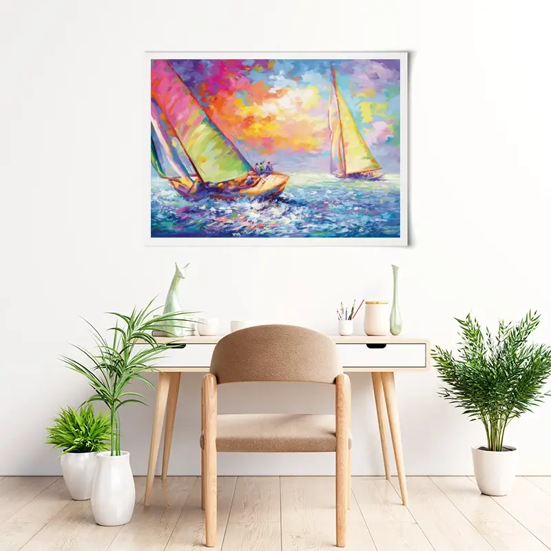 Boat Racing Art Print Boat Racing Art Print wall art product Leon Devenice