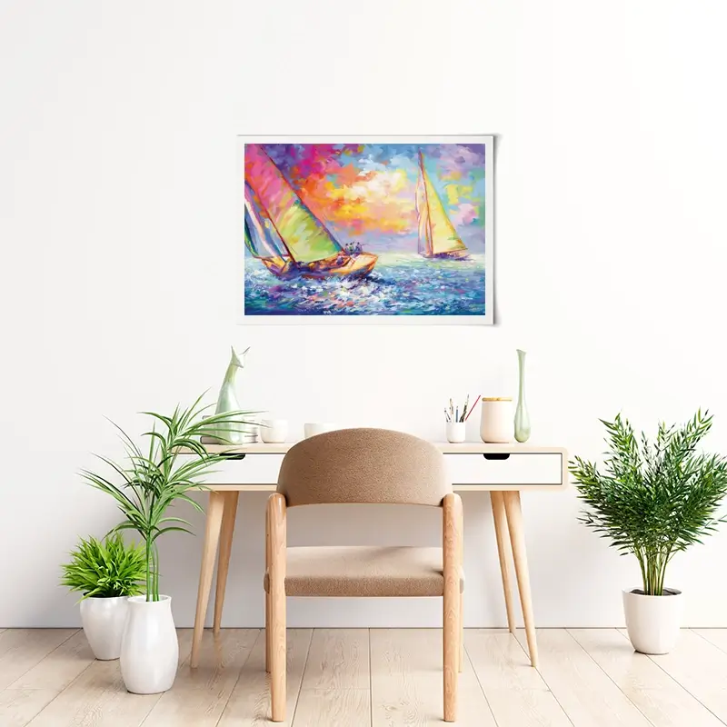 Boat Racing Art Print Boat Racing Art Print wall art product Leon Devenice
