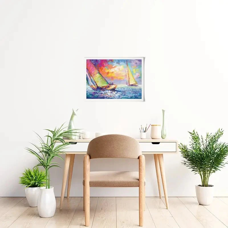 Boat Racing Art Print Boat Racing Art Print wall art product Leon Devenice