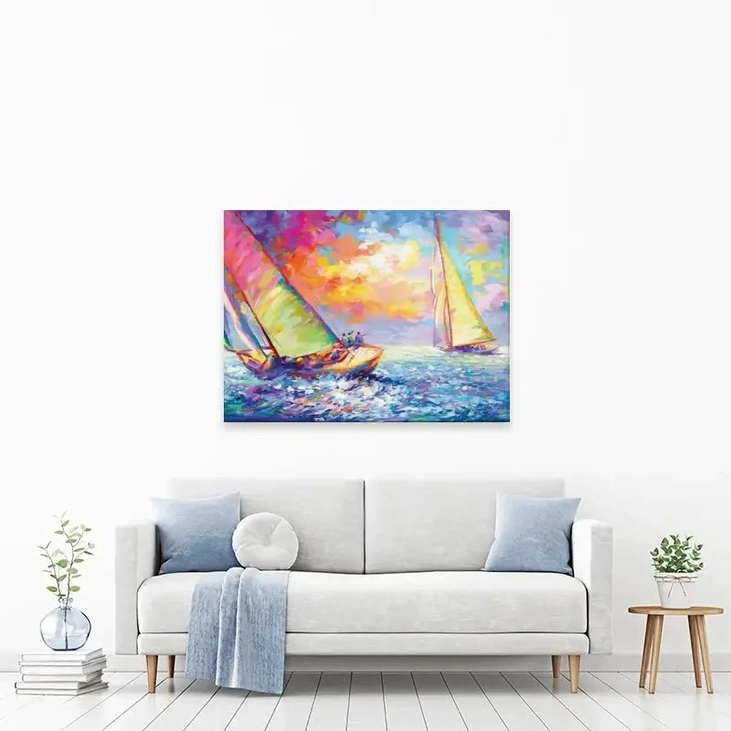 Boat Racing Canvas Print Boat Racing Canvas Print wall art product Leon Devenice