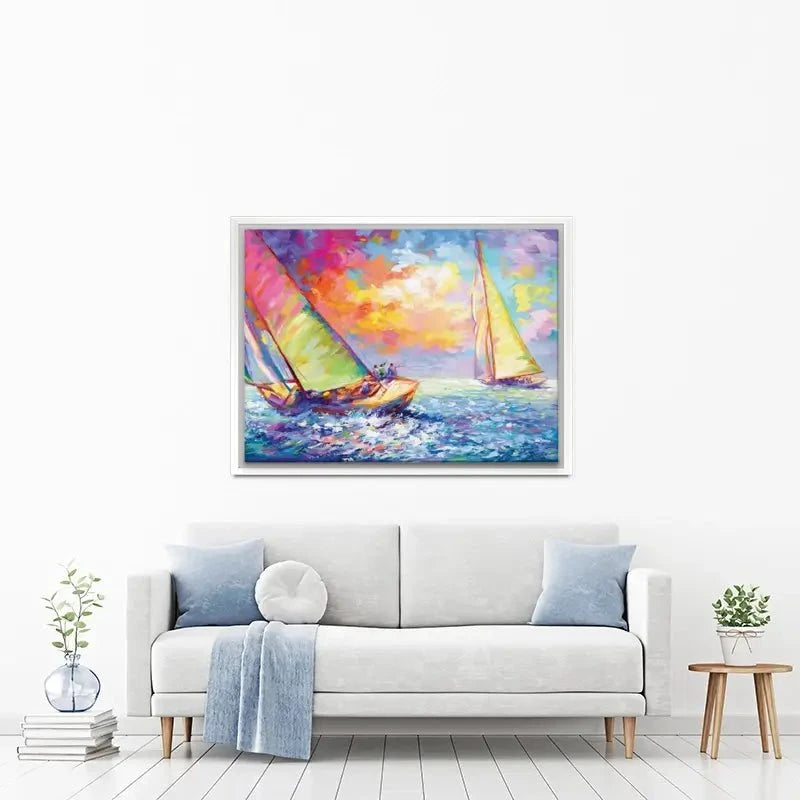 Boat Racing Canvas Print Boat Racing Canvas Print wall art product Leon Devenice