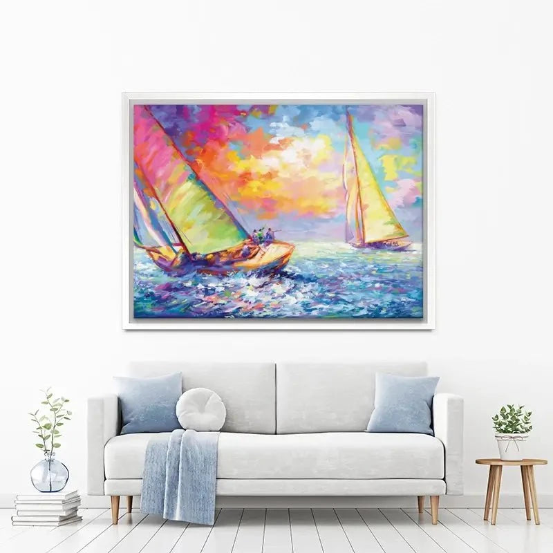 Boat Racing Canvas Print Boat Racing Canvas Print wall art product Leon Devenice