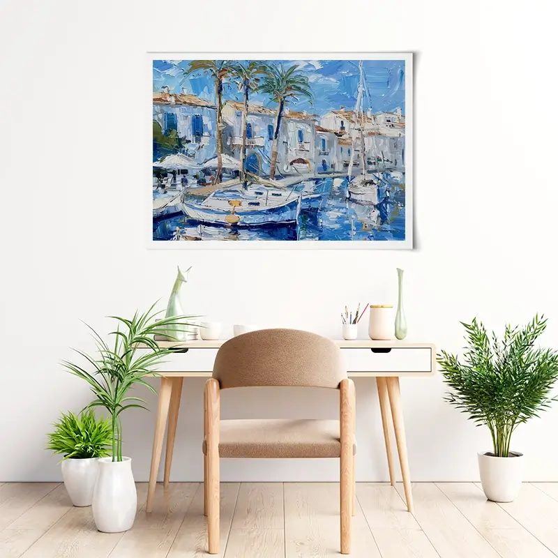 Boats In The Harbour Art Print Boats In The Harbour Art Print wall art product Elena Avanesova