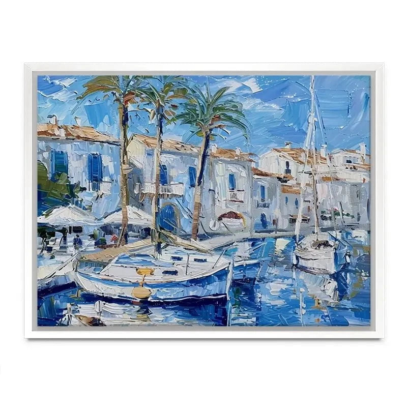 Boats In The Harbour Canvas Print Boats In The Harbour Canvas Print wall art product Elena Avanesova