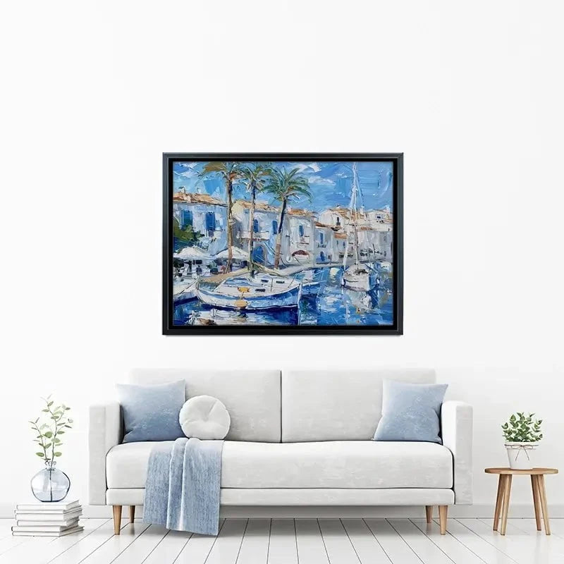 Boats In The Harbour Canvas Print Boats In The Harbour Canvas Print wall art product Elena Avanesova